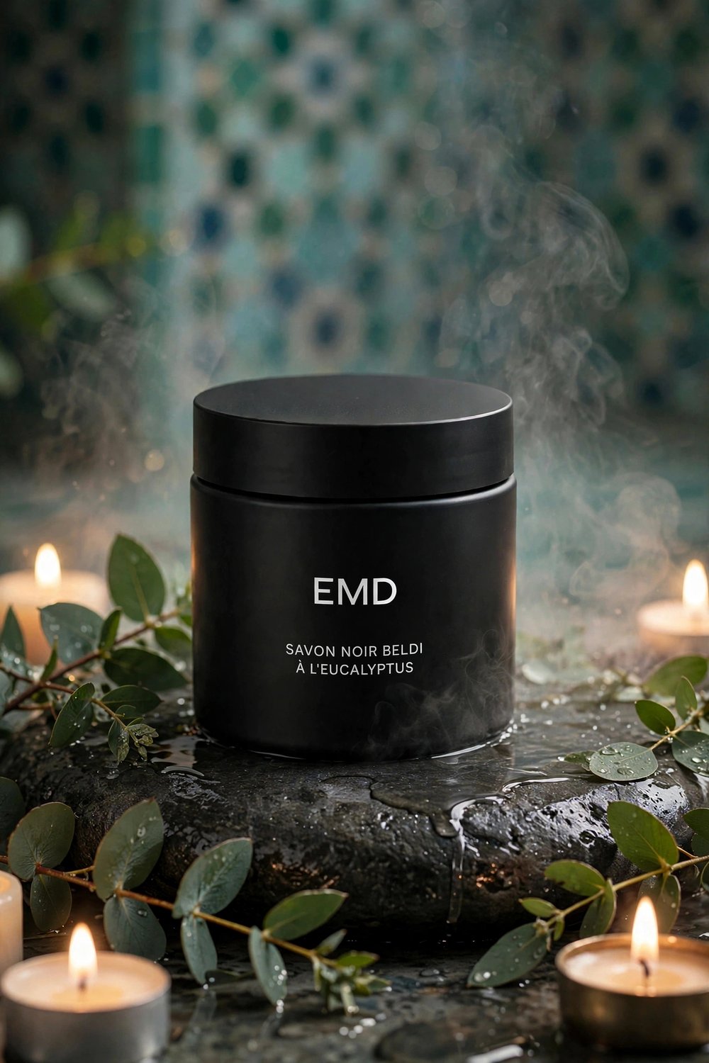 Savon noir beldi à l'eucalyptus – 200 g